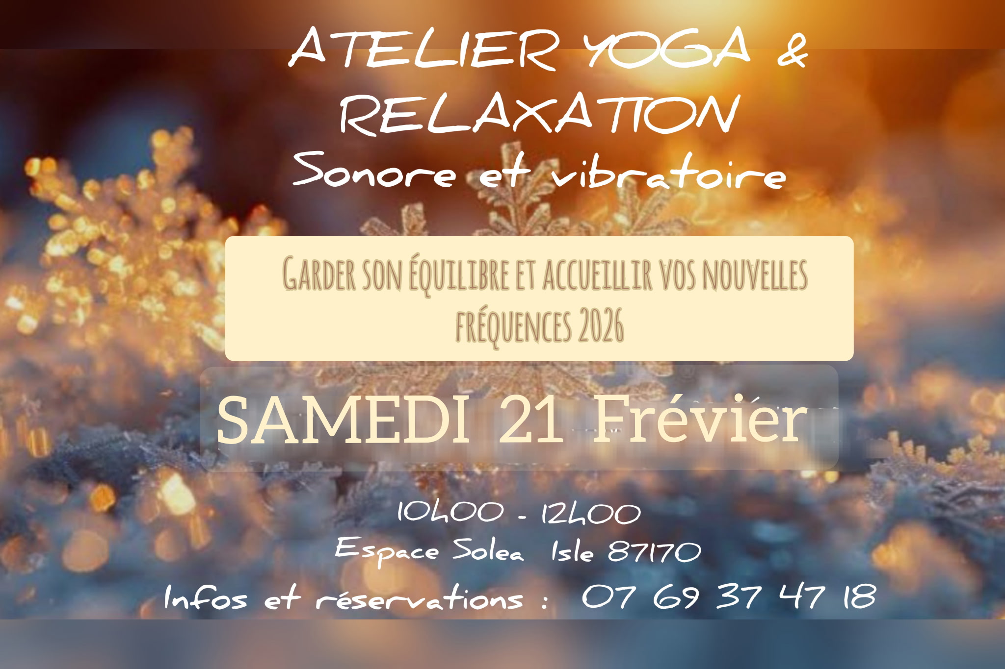 Atelier YOGA et Relaxation sonore et vibratoire